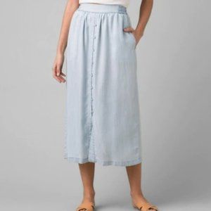prAna Swift Lake Midi Skirt chambray